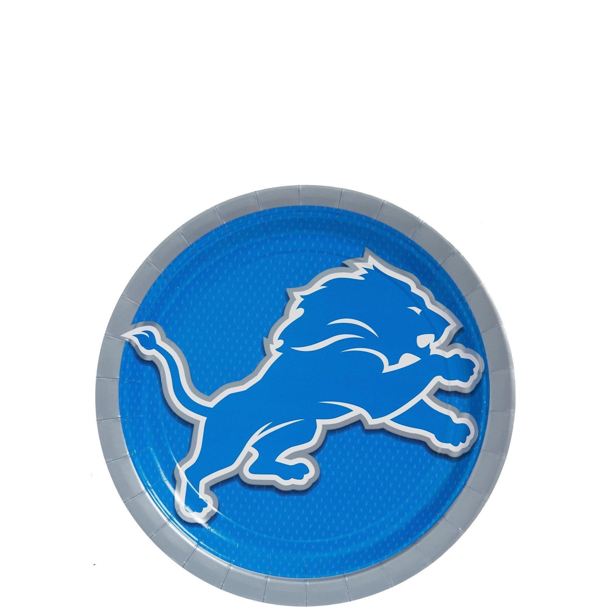 Detroit Lions Party Supplies Pack for 18 Guests - Kit Includes Plates, Napkins, Table Cover, Cups, Cutlery, Serving Bowl, Banner Decoration & Centerpiece